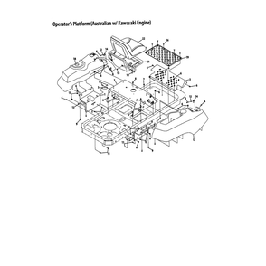 Operator's Platform 1 Diagram and Parts List for RZTSERIES  Cub Cadet Lawn Tractor